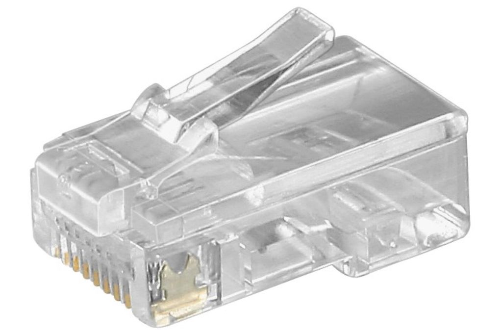 Goobay RJ45 Westernstecker für Flachkabel, 8 polig, zum Produktbild 