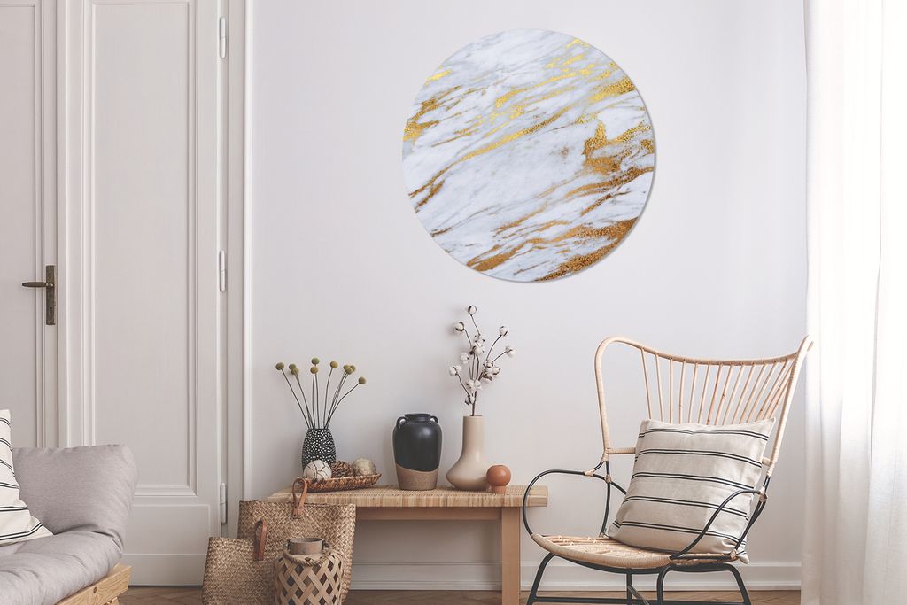 MuchoWow - Wand-Kreis - Wohnzimmer - Bild - Runde - Wanddeko - Dibond - Kunstdrucke