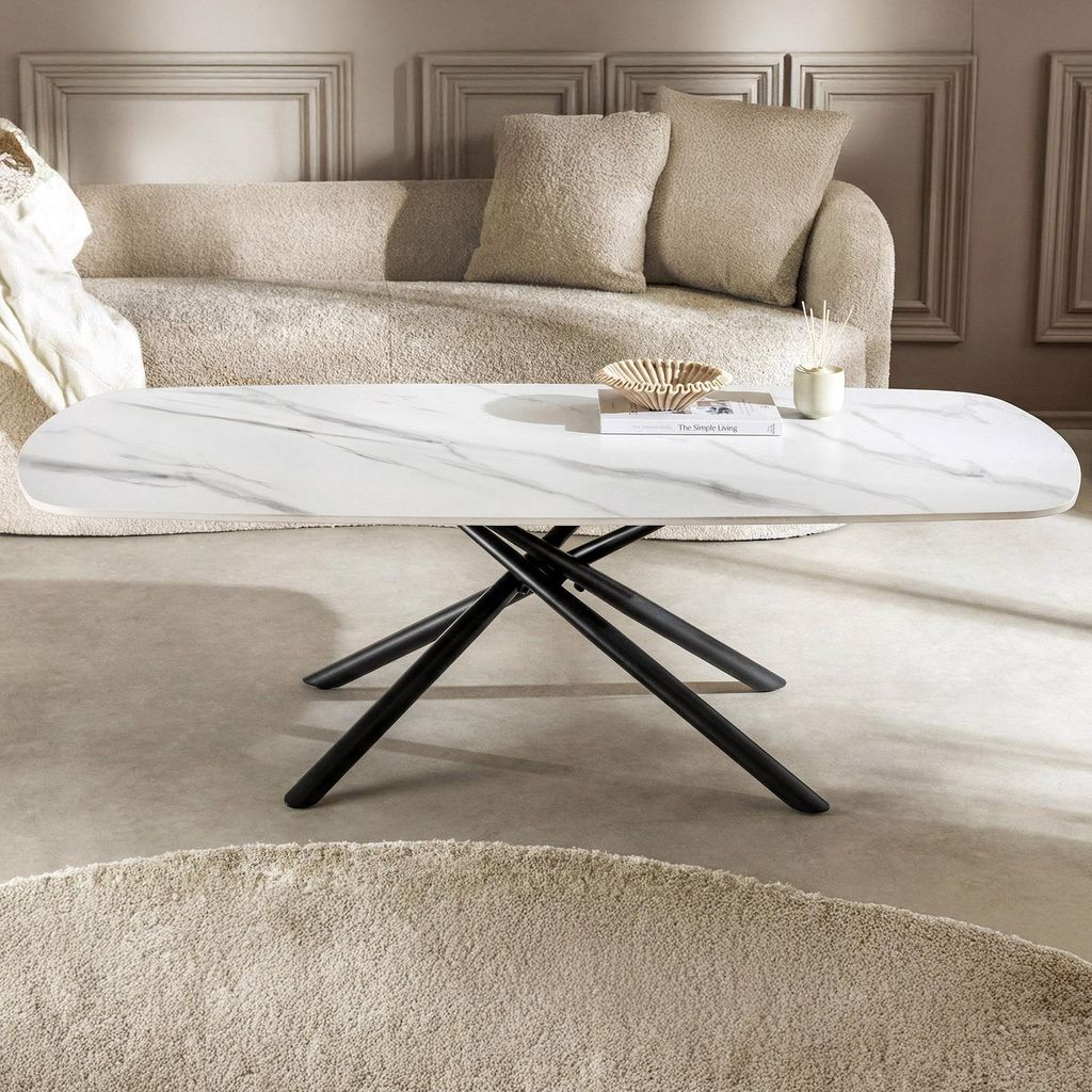 riess-ambiente Couchtisch OSAKA 110cm weiß schwarz Produktbild 