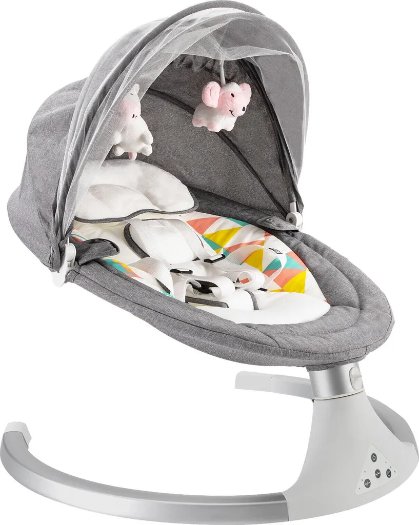 Fauteuil à Bascule Électrique Bébé 15kg avec Minuteur et Bluetooth