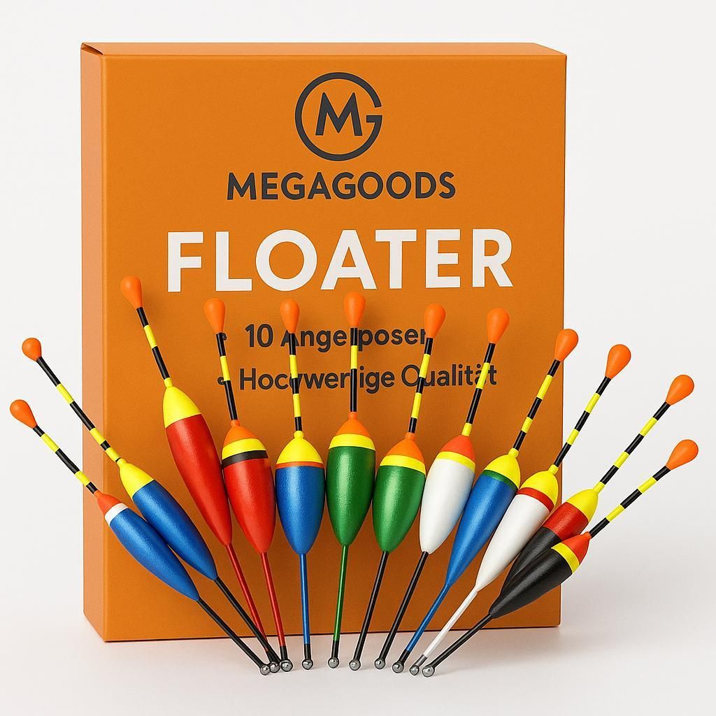 10er-Set Angelposen Mix Größe Farbe Schaumstoff Boje Zubehör DE.