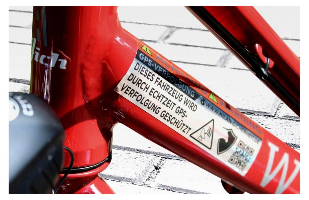 6 GPS Fahrrad Sticker Tracker Alarm Aufkleber mit Webseite auf dem Anti-Diebstahl Warnaufkleber für Auto, Motorrad und Fahrrad Ortungs-Signal Auss...