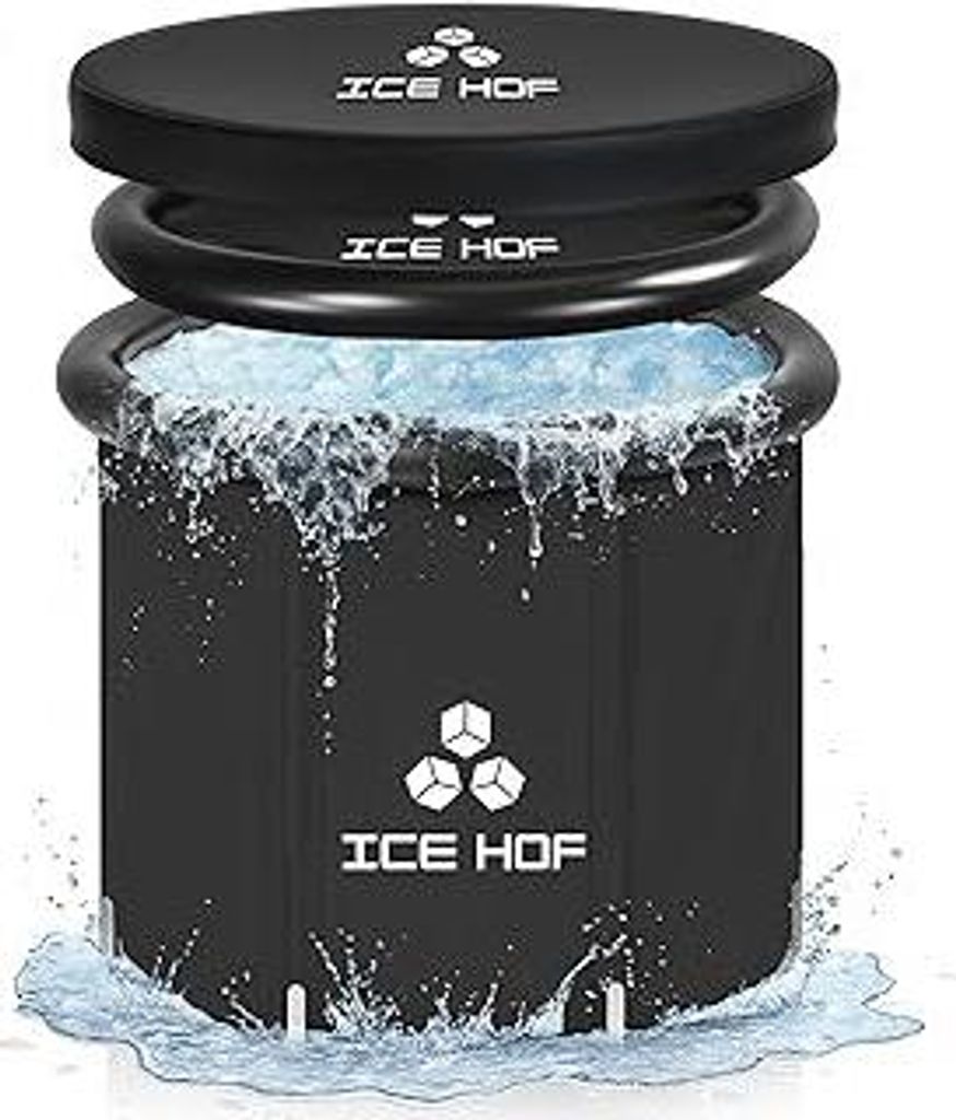 Ice HofEisbaden Tonne 400L | Neue verbesserte Version 2026 Ø80x80 cm Extra Groß | Eistonne Eisbaden Outdoor – Eisfass für Zuhause Cold Plunge ...