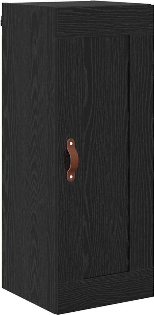Wandschrank Schwarz Eichen-Optik 34,5 x 34 x 90 cm