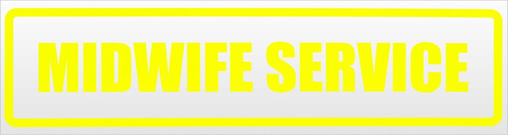 Kiwistar Midwife Service Magnetschild Schild magnetisch - 30cm Neongelb - Magnetfolie für Auto PKW Kfz