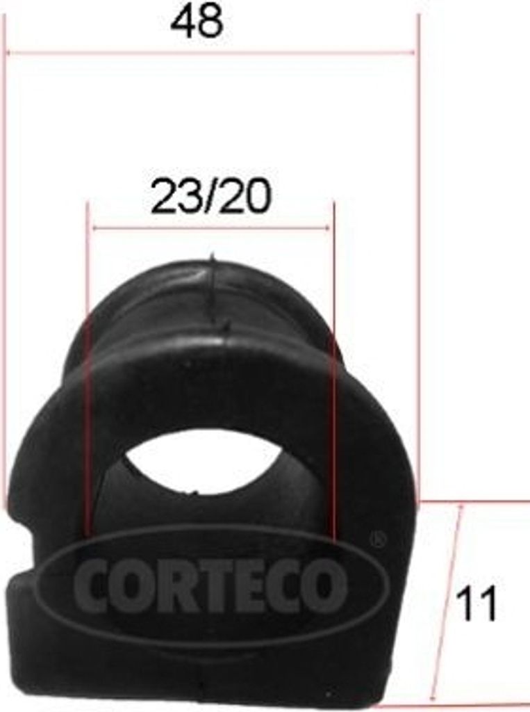 Lagerung Stabilisator Corteco 49371588 für Toyota Vorderachse
