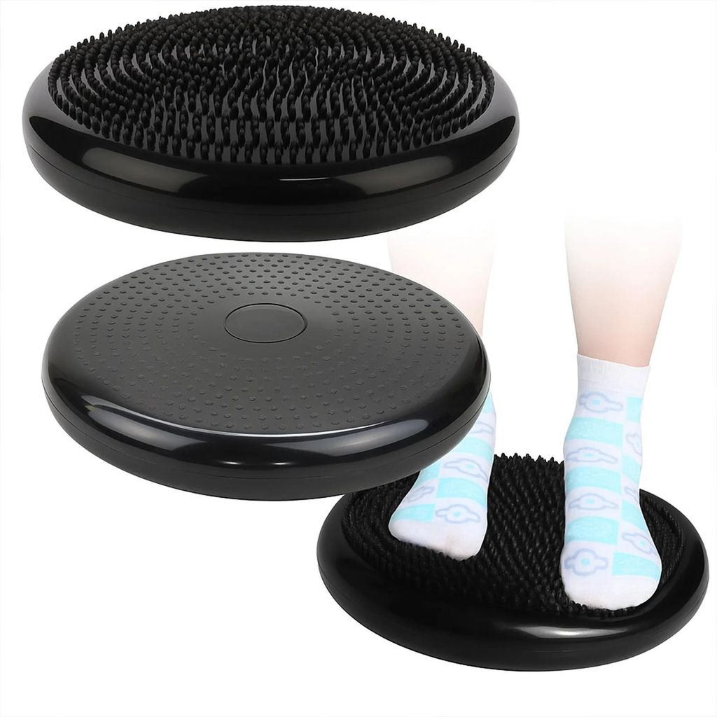 Balancekissen Sensomotorik Kissen Therapiekissen Igelkissen Disk Schwarz 30 cm