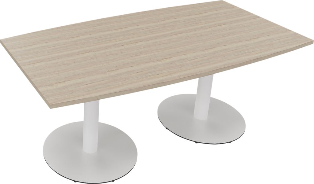 Bespr.ti. Tonneau Tellerfuß Rund B1800xT800/900xH720 ws/Eiche Nat