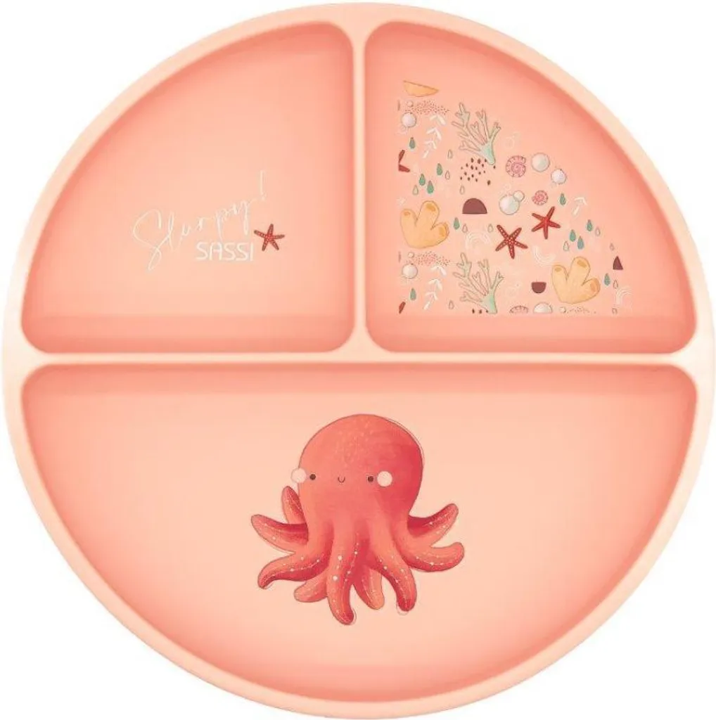 Piatto Design Silicone con Ventosa Slurpy Sassi Junior | Pappa Sicura