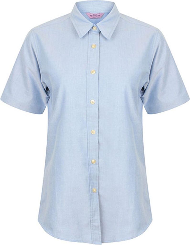 Henbury Ladies´ Classic Short Sleeved Oxford Shirt Produktbild 