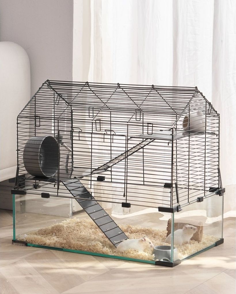 Hochwertiger Hamsterkäfig 58x38x54cm - Käfig für Mäuse, Ratten und Nager - Sicherer Nagerstall - Tiergehege - Ideal für Kleintiere