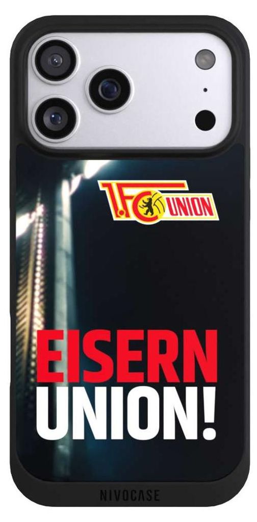 NIVOCASE Handyhülle für Apple iPhone 17 Pro Max Hülle NIVOpure Case Schwarz 1. FC Union Berlin Fanartikel Fußball