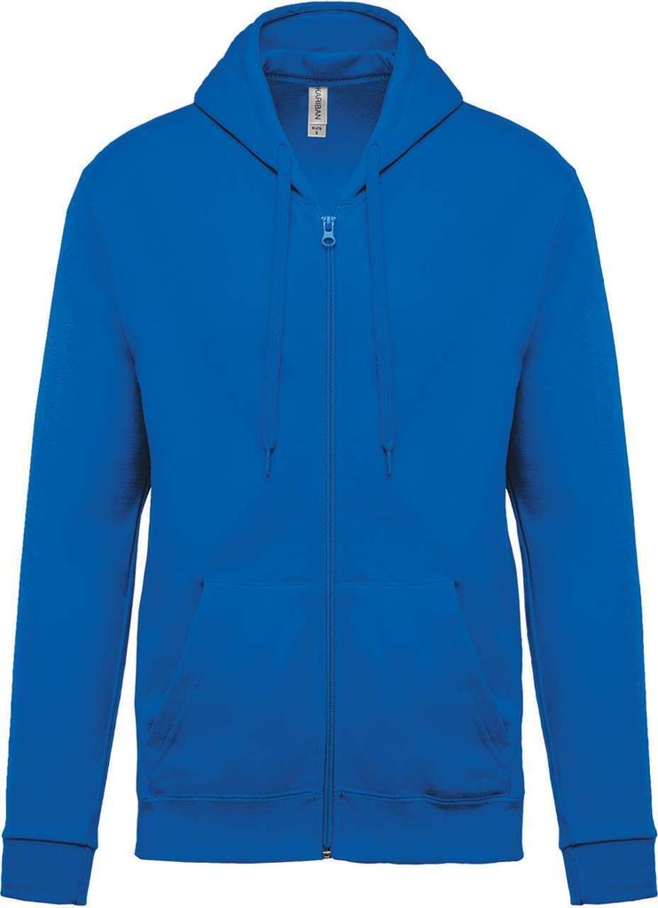Kariban Herren Sweatjacke Kapuzenpullover Hoodie Sweatshirt Pullover, Größe:3XL, Farbe:Light Royal Blue