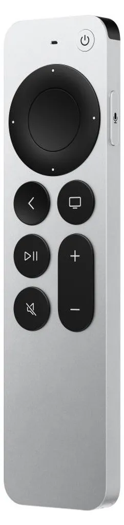 Télécommande Apple TV en aluminium avec clickpad tactile et bouton Siri