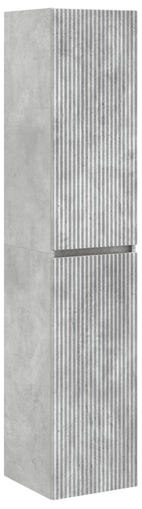 Wandmontierter Badezimmerschrank Betongrau 33 x 34,5 x 160 cm