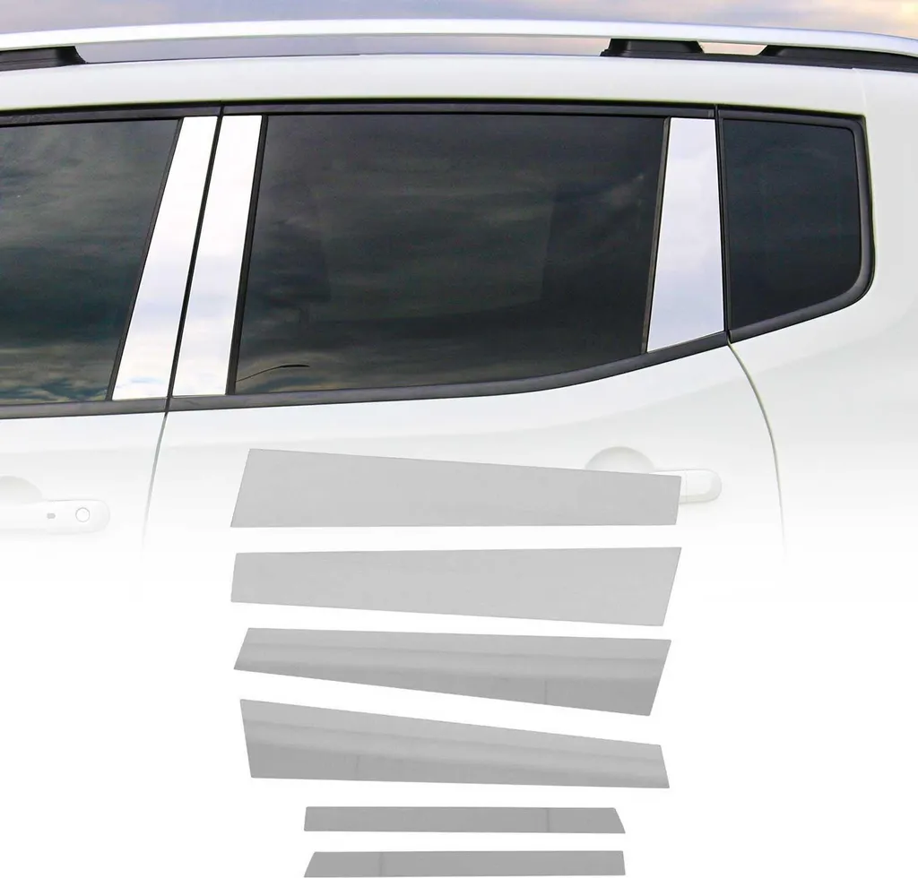 Finiture Pilastro B/C Cromate BMW Serie 5 E60 2003-2010 - 6 Pezzi