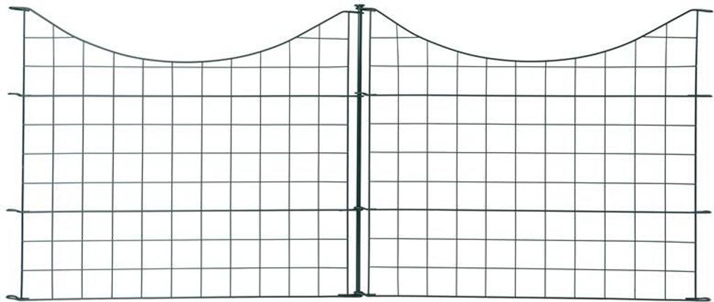 Teichzaun Unterbogen 11tlg Set Steckzaun Metall grün 5 Produktbild 2