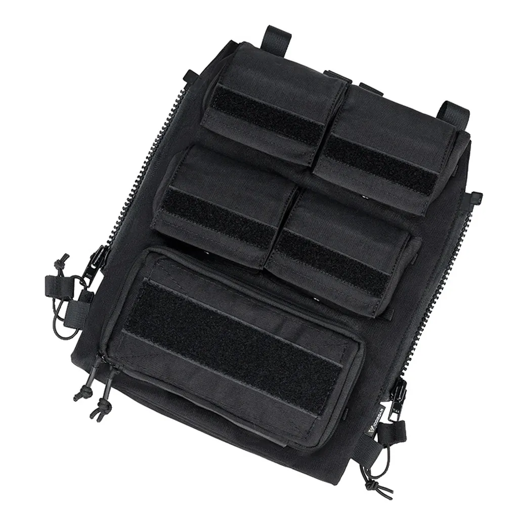 Panneau de sac tactique rigide en nylon noir avec fixation MOLLE