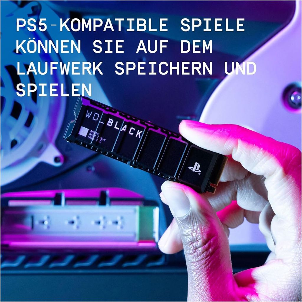 SN850P NVMe M.2 SSD für Sony PS5, 1 TB, mit Kühlkörper Produktbild 4