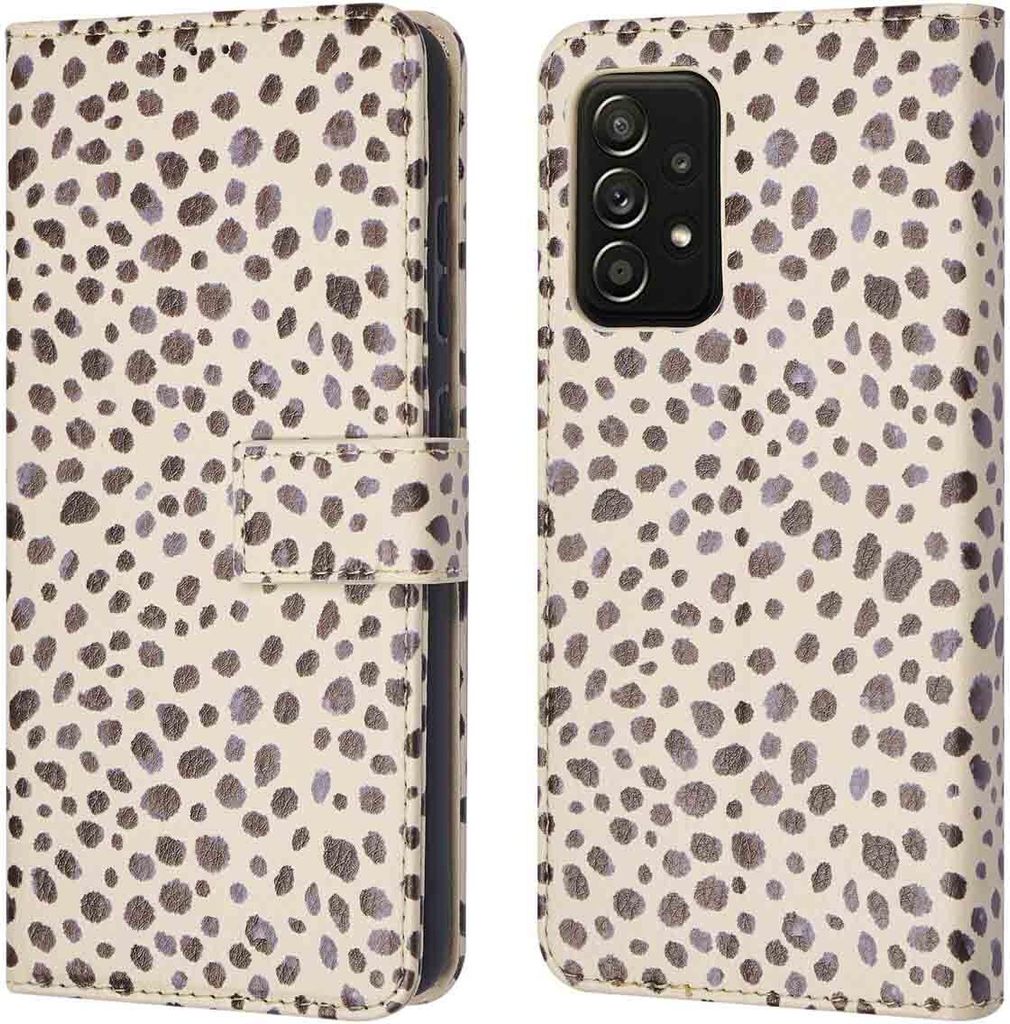 imoshion Design Klapphülle Samsung Galaxy A52(s) (5G/4G) - Black And White Dots