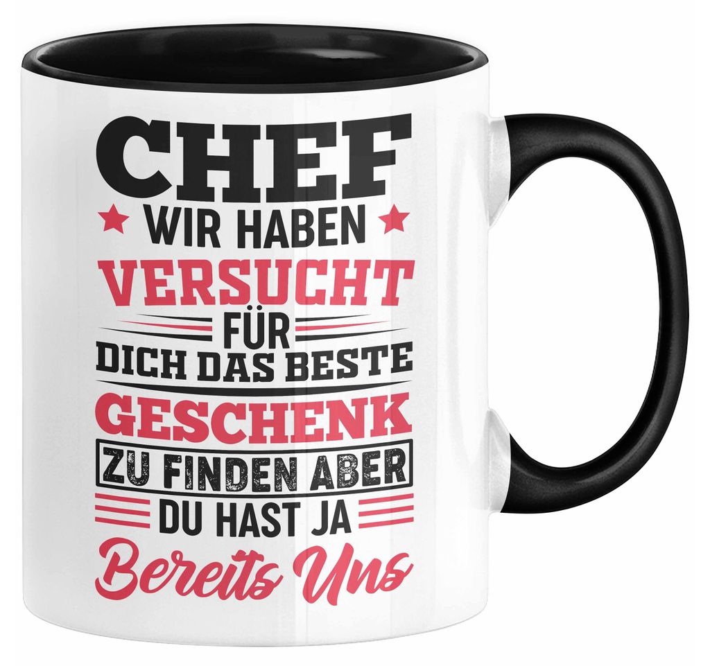Chef Geschenk Lustig Tasse für Chef vom Team Wir Haben Produktbild 