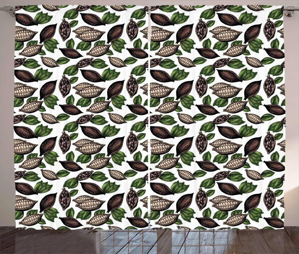 Tenda Camera Letto 280x245 cm ABAKUHAUS Marrone Guscio d'Uovo