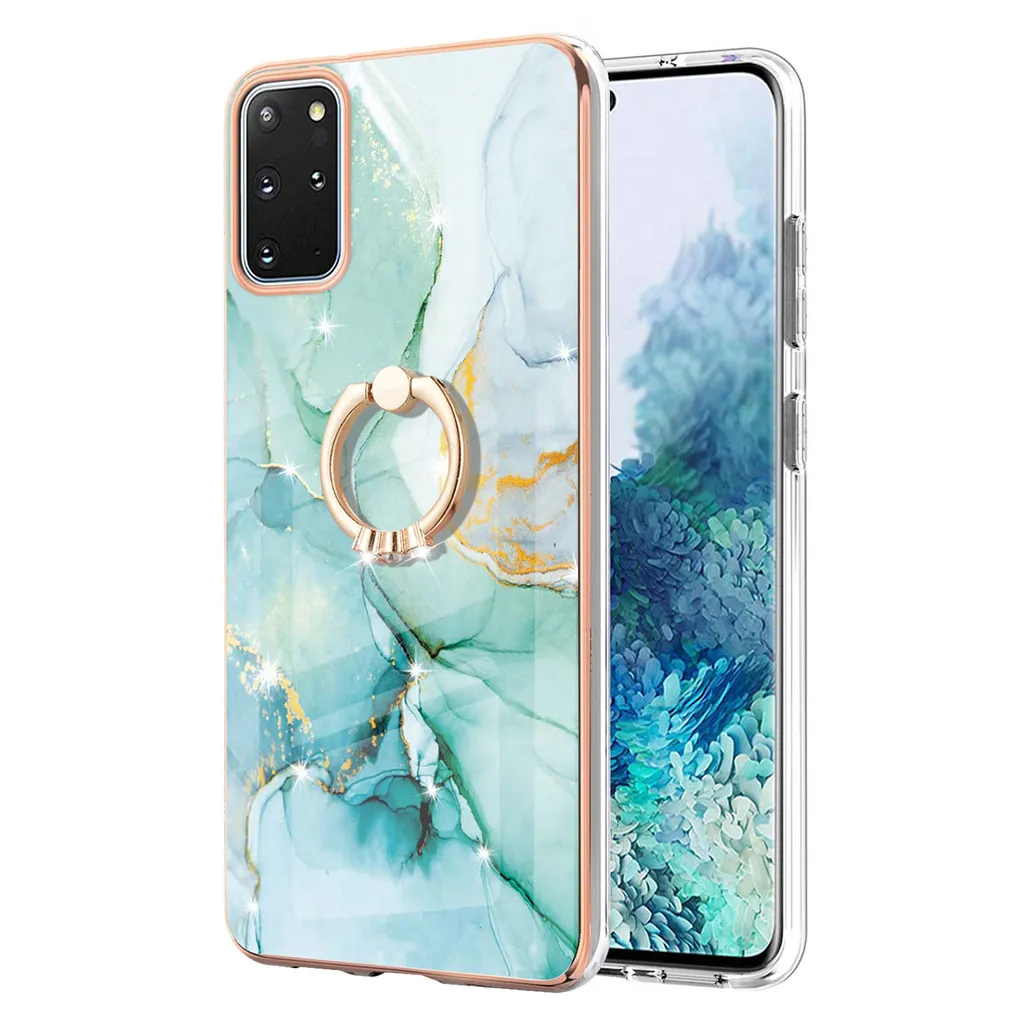 Offerta Custodia Samsung S20 Plus Marmo Caffè con Anello TPU - 2