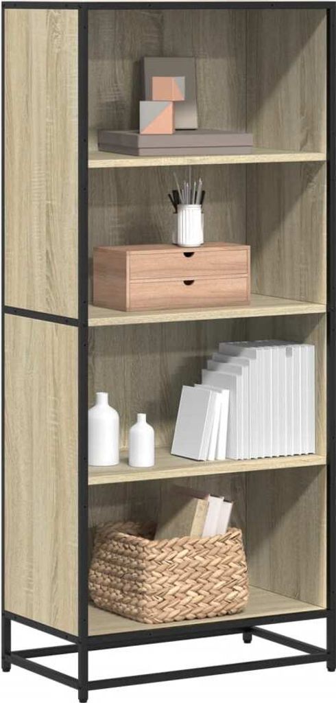 Möbel Bücherregal Sonoma-Eiche 60x35x139 cm Holzwerkstoff - Bücherregale 3300841