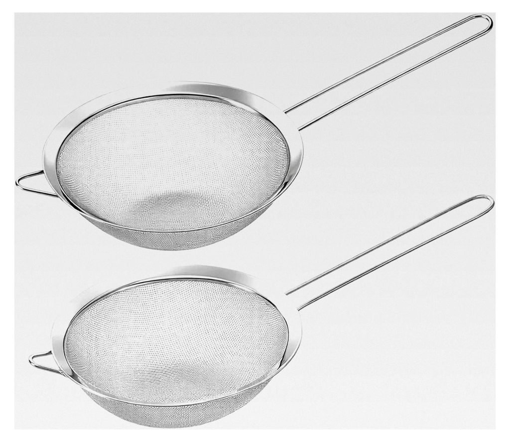 Küchensieb Set, 2 Stück Edelstahl Siebe mit feiner Maschenweite, Praktische Helfer für Tee und Kräuter, Robuste Siebe mit 7 cm und 8 cm Durchme...