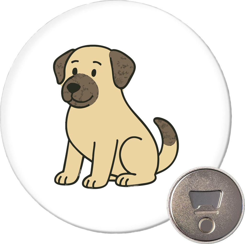 Huuraa Magnet Kangal Comic Kangi 59mm Kühlschrankmagnet rund Flaschenöffner Geschenkidee
