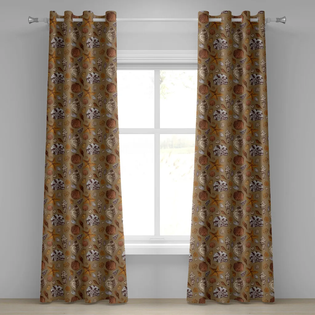 Rideau anti-regards motif Mer 280x245 cm pour grandes fenêtres