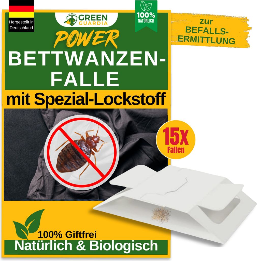Bettwanzen Falle mit Spezial-Lockstoff - 15x Bettwanzen Produktbild 