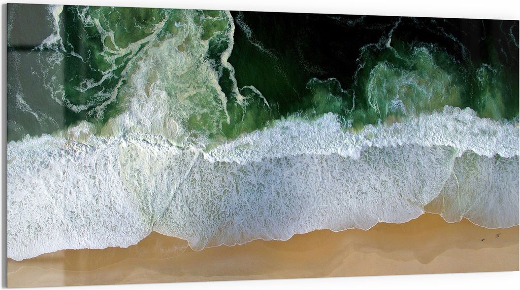 DEQORI Glasbild Acryl 100x50 cm 'Kraft des Meeres' Wandbild Bild modern Deko