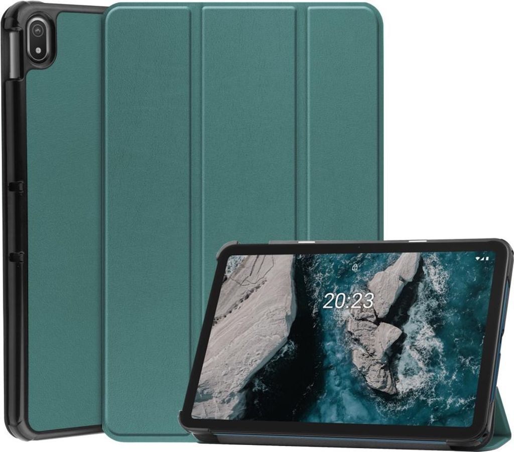 Nokia T20 Hülle - Tri-Fold Ständer Klapphülle mit Produktbild 