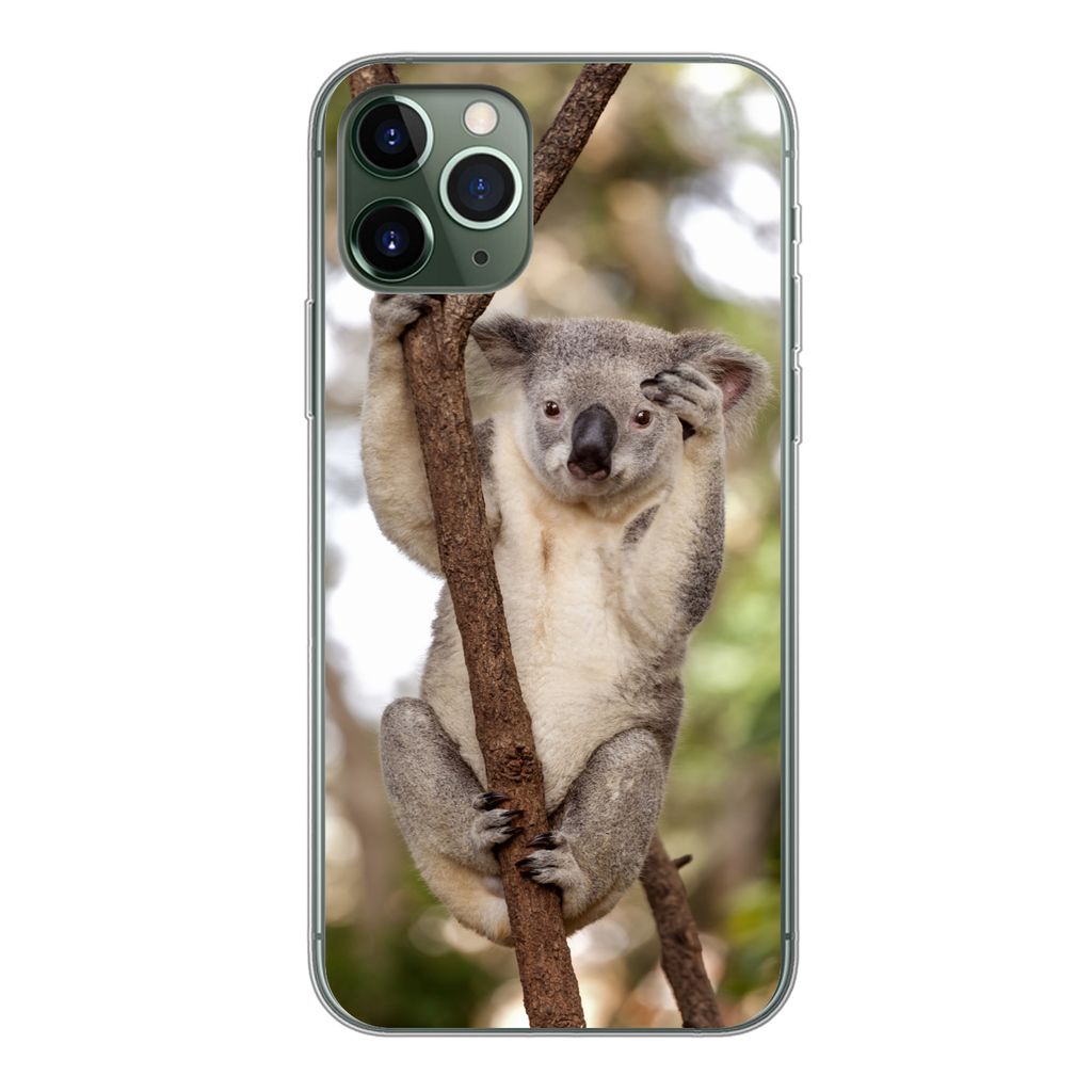 MuchoWow Handyhülle Schutzhülle Hülle für iPhone 11 Pro Koala - Äste - Tier - Kinder - Jungen - Mädchen Silikon Softcase Handy Hülle - Handy