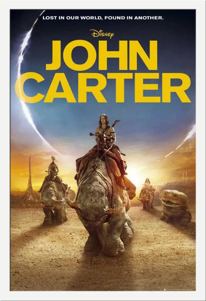 Poster John Carter One Sheet avec cadre Shinsuke Maxi MDF blanc 61x91cm