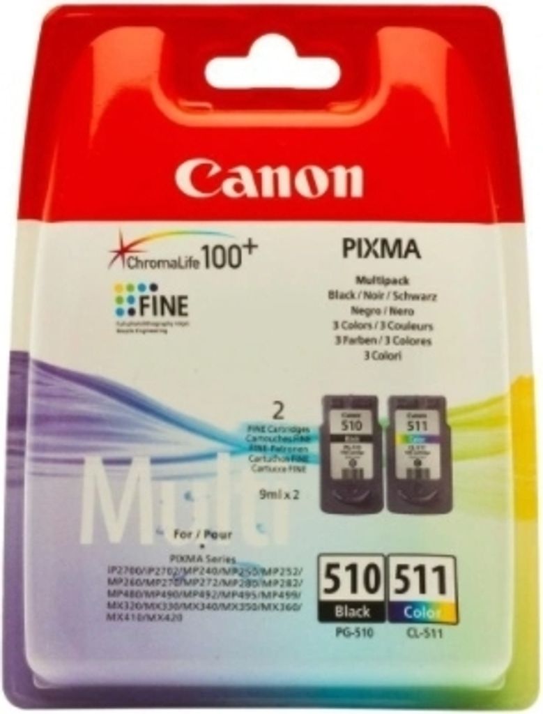 Canon PG-510 / CL-511 Multi pack - 2-pak - Czarny, kolorowy Zdjęcie produktu 
