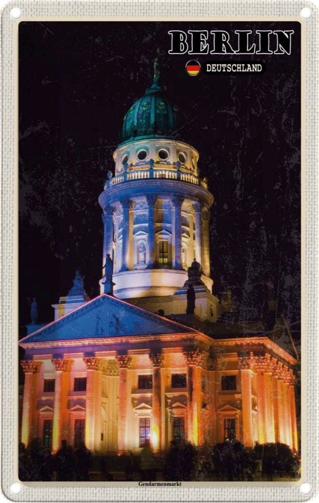 vianmo Blechschild 18x12 cm Berlin Gendarmenmarkt Bildmotiv Reisemotiv Abenteuer Reisen