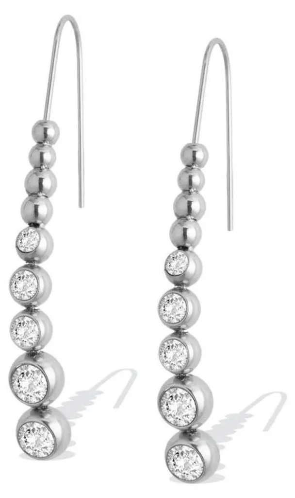 Boucles d'oreilles longues irisées LJ2827 idéales pour soirée et mariage