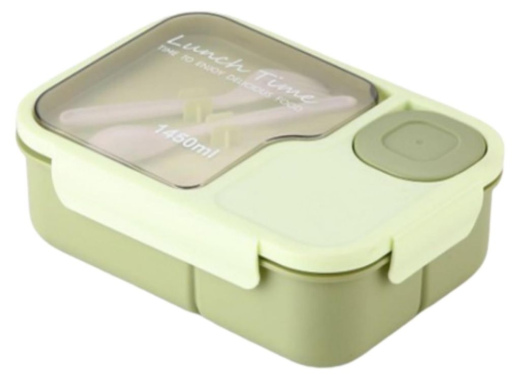 Lunchboxen für Kinder, Bento-Boxen mit Fächern für Kinder und Erwachsene, BPA-frei, Kunststoff, Salatboxen, Lunchbox mit Besteck, geeignet für ...