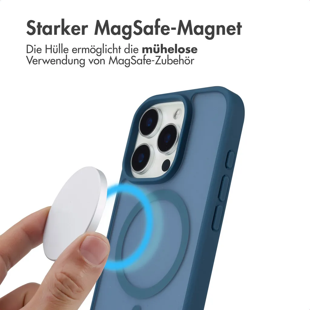 imoshion Color Guard Back Cover con MagSafe iPhone 16 Pro - Blu scuro - 6