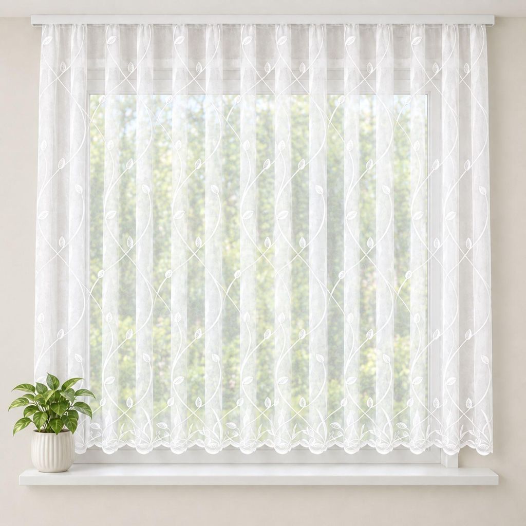 Fensterstore Jacquard mit Faltenband - Größe (HxB): Produktbild 