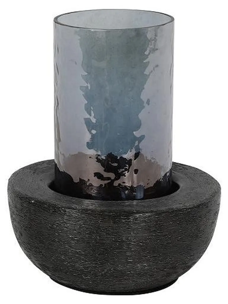 Créez une ambiance cocooning avec ce porte-bougie métal noir 16cm