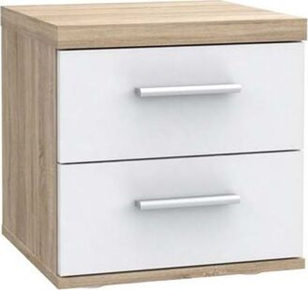 WARNA Nachtkommode Sonoma Eiche / Weiß Produktbild 1