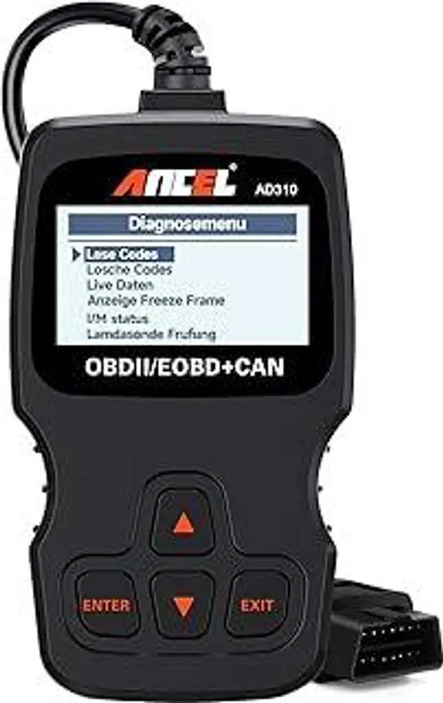 ANCEL AD310 OBD2 Diagnostico Auto, Lettore Diagnostico Auto OBD-II Strumenti Diagnostici Lettore Codici Errore Motore, OBD2 Diagnostico Auto per Tutti i Veicoli dal 1996 in poi (Nero)