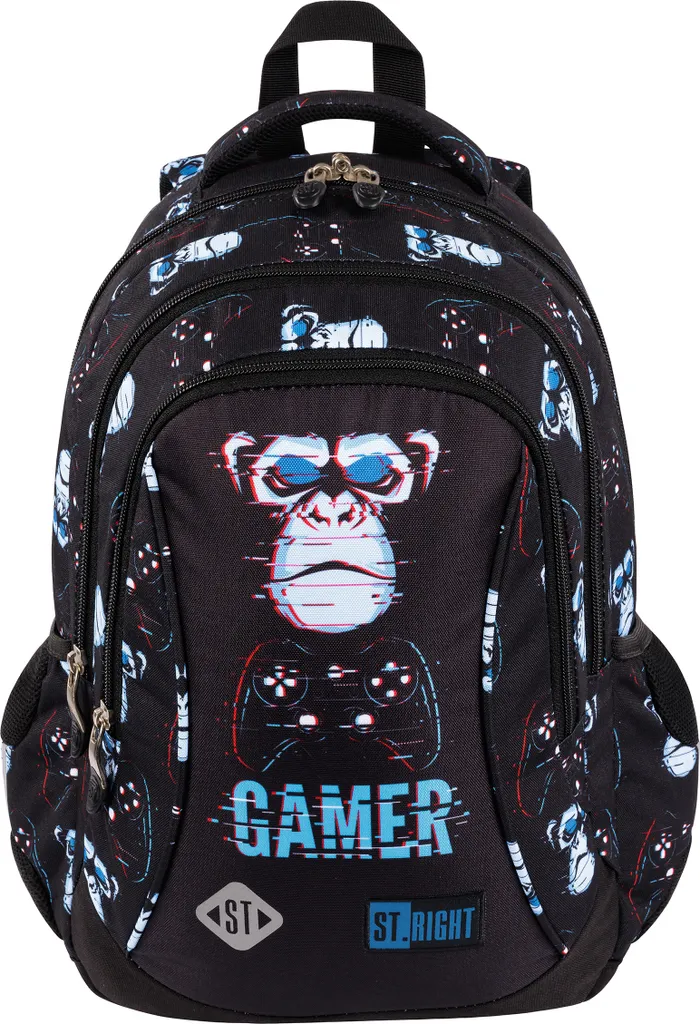 Zaino Gaming ST.RIGHT BP-26 Blu: 3 Scomparti Ergonomici per la Scuola