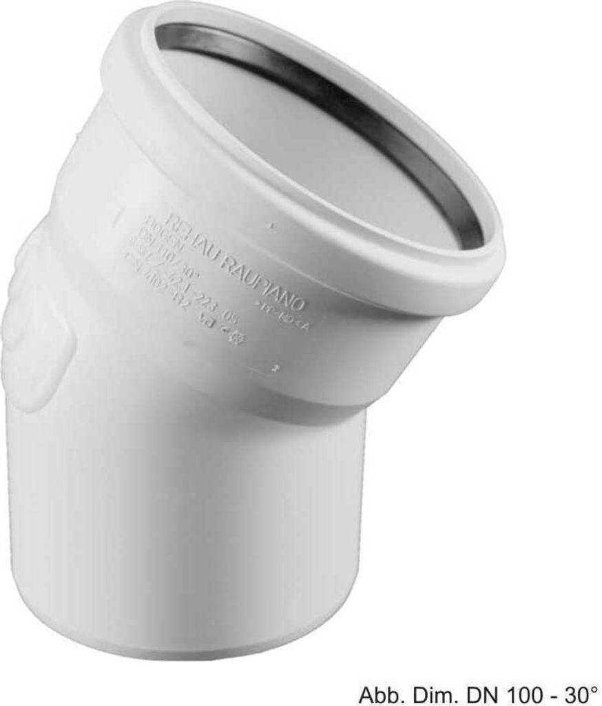 REHAU RAUPIANO PLUS Bogen, DN 75, 30 Grad, 1 Stk. Produktbild 