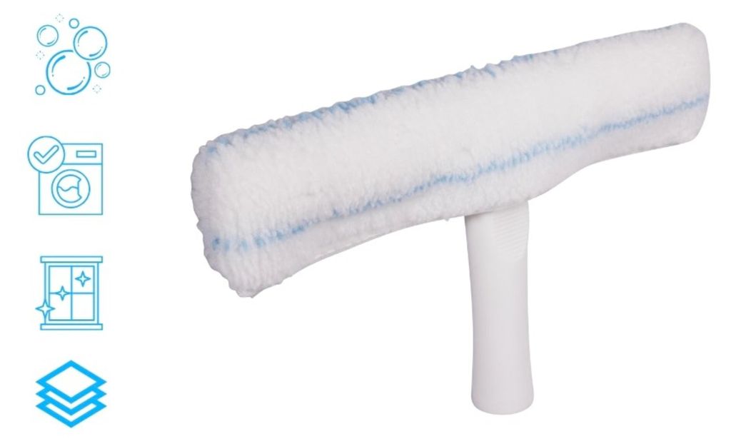 AquaBlade Einwascher | Mikrofaser | Fensterwischer waschbar | 28 cm