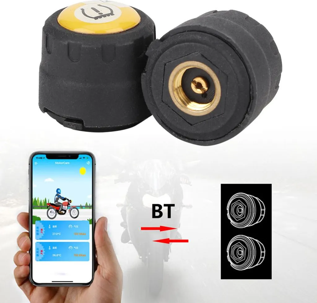 TPMS Moto Bluetooth Capteur Pression et Température Haute Précision APP - 3