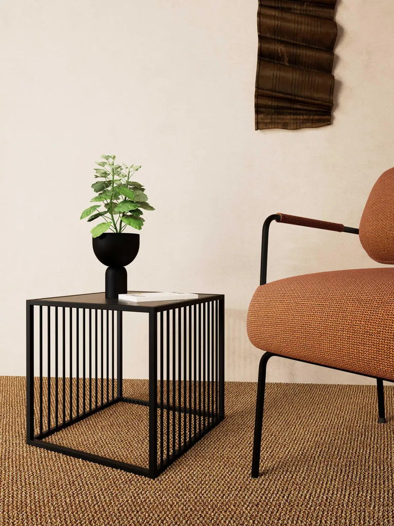Table d'appoint compacte Strington effet marbre noir pour petits espaces - 10